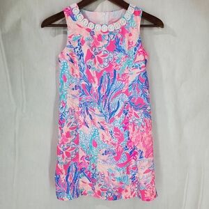 EUC Lilly Pulitzer Mini Mila Shift Dress 25978 Light Pascha Pink Girls Size 12